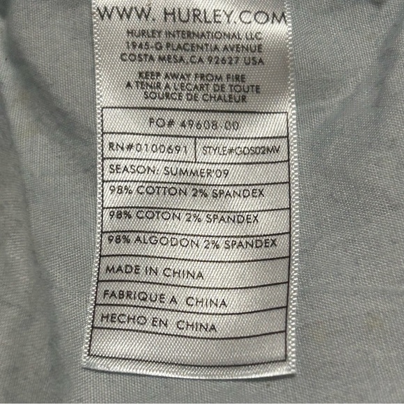 HURLEY Catalyst Movement Denim Mini Skirt Junior Size 5 Dark Blue Distressed - Picture 8 of 9